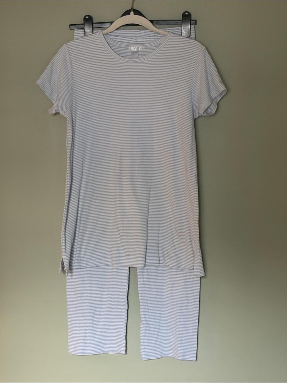 Lake Pajamas Maternity Blue Striped Weekend Set XS